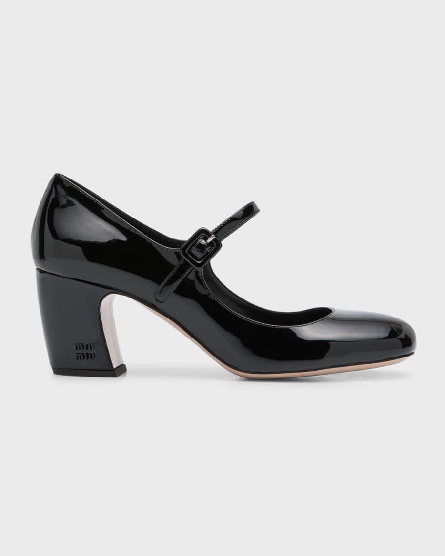 Patent Mary Jane Buckle Pumps | Neiman Marcus