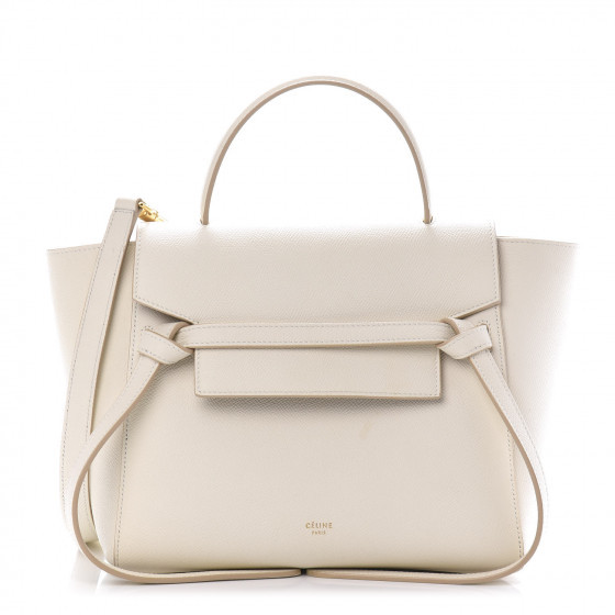 Grained Calfskin Micro Belt Bag White | Fashionphile