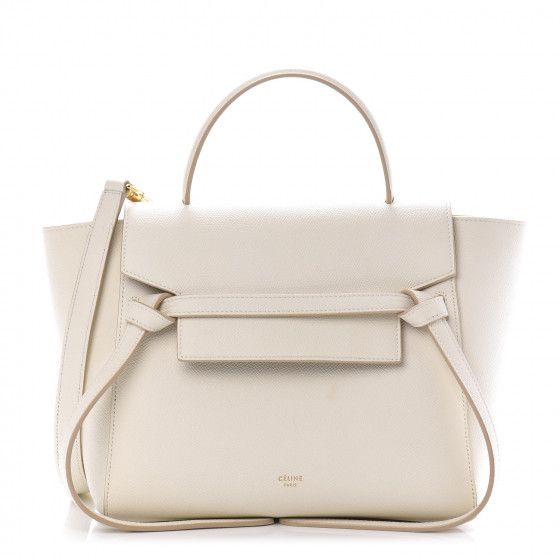 Grained Calfskin Micro Belt Bag White | Fashionphile