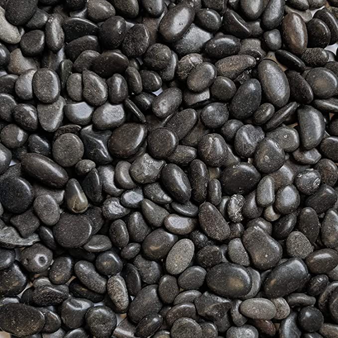 Midwest Hearth Natural Decorative Polished Black Pebbles 3/8" Gravel Size (5-lb Bag) | Amazon (US)