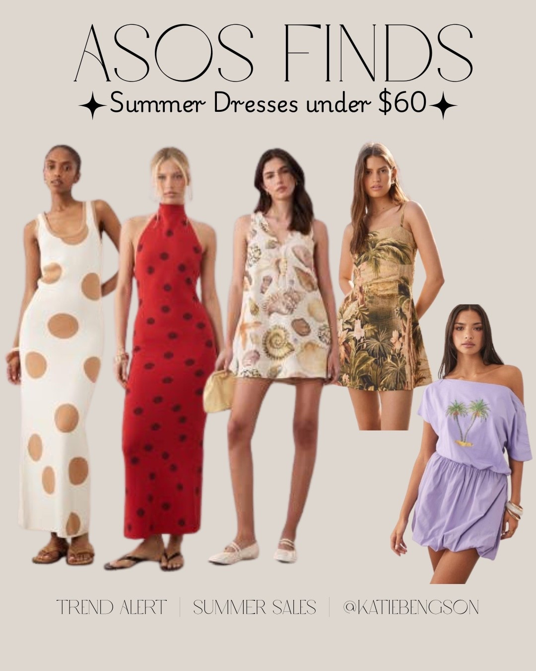 ASOS summer dresses under $60

summer outfits, cocktail dress, mini dress, maxi dress, vacation dress, date night dress, polka dot dress

#LTKootd #LTKSeasonal #LTKSaleAlert