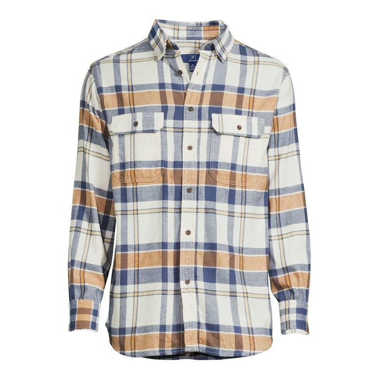 George Men's Long Sleeve Flannel Shirt | Walmart (US)