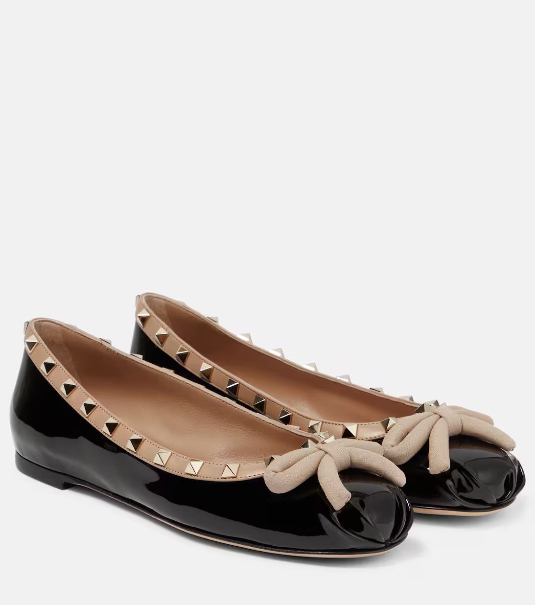 Rockstud patent leather ballet flats | Mytheresa (US/CA)