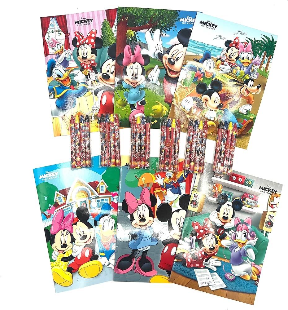 Disney Mickey And Friends Coloring Book Bundle with 4pk Crayons - 6pk Set - Play Pack Assorted De... | Amazon (CA)