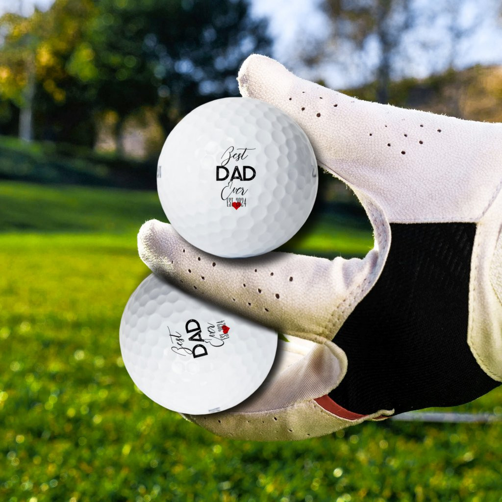 Best Dad Ever Father�s Day trendy gift individual Golf Balls | Zazzle