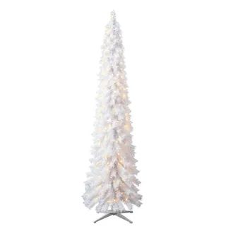 7ft. Pre-Lit White Norway Artificial Pencil Christmas Tree, Clear Lights by Ashland® | Michaels Stores
