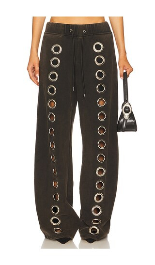 Eyelet Tracksuit Sweatpants in Brown | Revolve Clothing (Global)