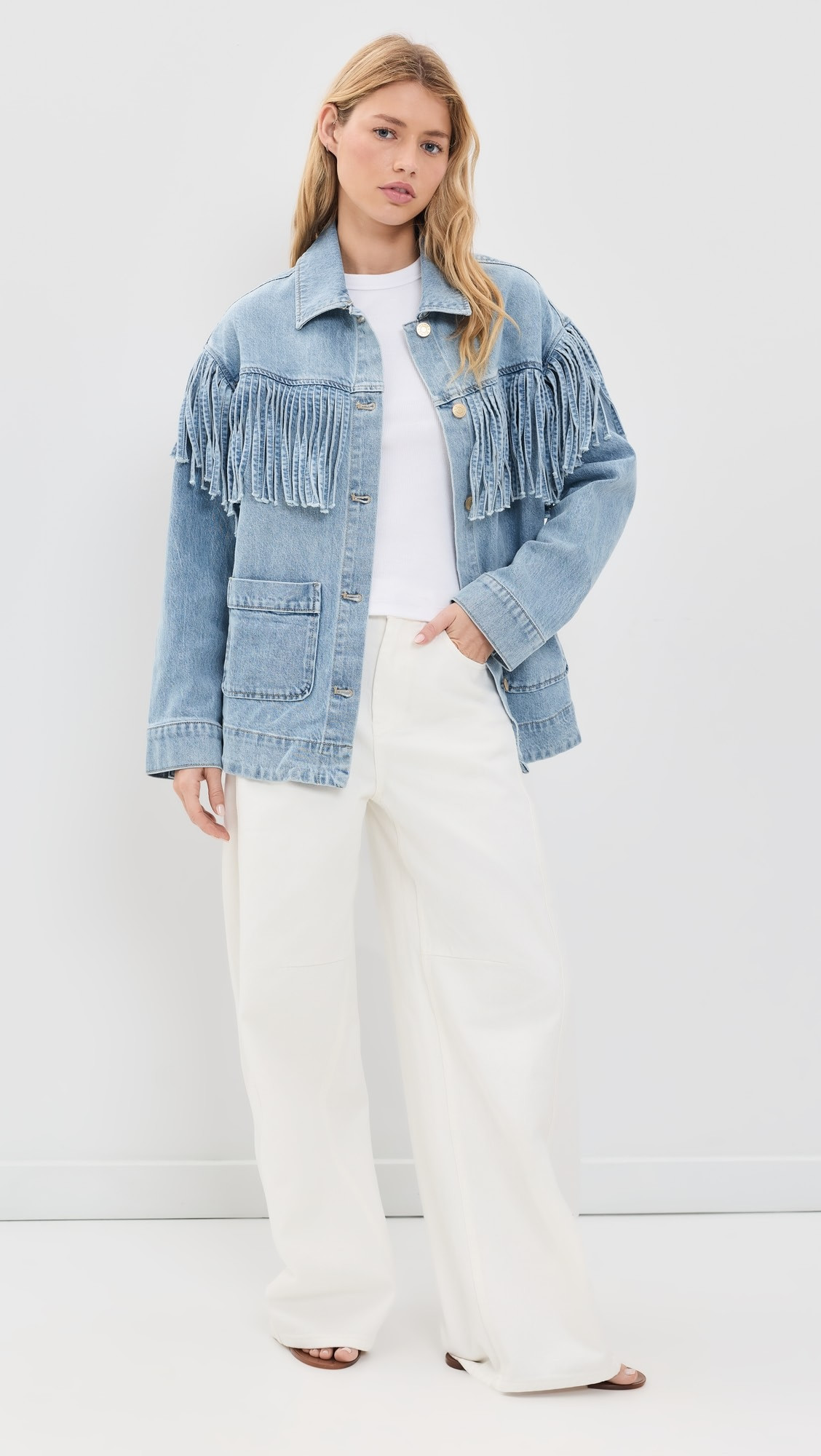 Western Denim Fringe Jacket | Shopbop