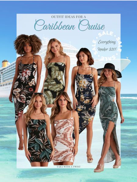 Outfits for a Caribbean cruise - all under $20!!! Some as low as $7! Everything linked (including what’s not on the poster) is on sale! Sizes are running out quick though!

Bahamas Outfit
Tropical Print
Island vacation
Resort wear 
Vacation outfit
Resort outfit
Tropical outfit
Cruise outfit
Midi dress
Caribbean outfit

#LTKunder50 #LTKsalealert #LTKtravel