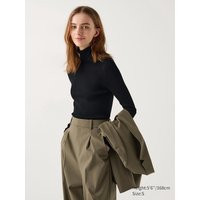 Uniqlo - 100% Merino Ribbed Turtleneck Jumper - Black - L | Uniqlo NL