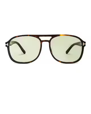 TOM FORD Rosco Sunglasses in Shiny Havana | FWRD | FWRD 