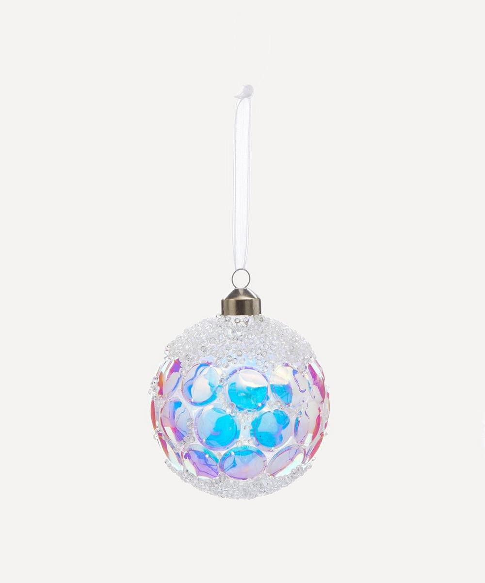 Iridescent Sequin Glass Bauble | Liberty London (UK)