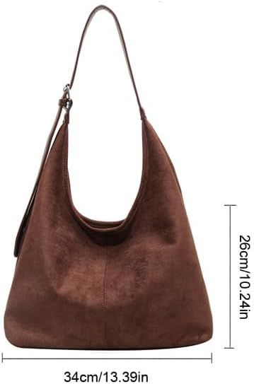 CoCoMangos Suede Tote Bag for Women Work Bags Suede Slouchy Bag Fall Purse Hobo Handbag Office To... | Walmart (US)