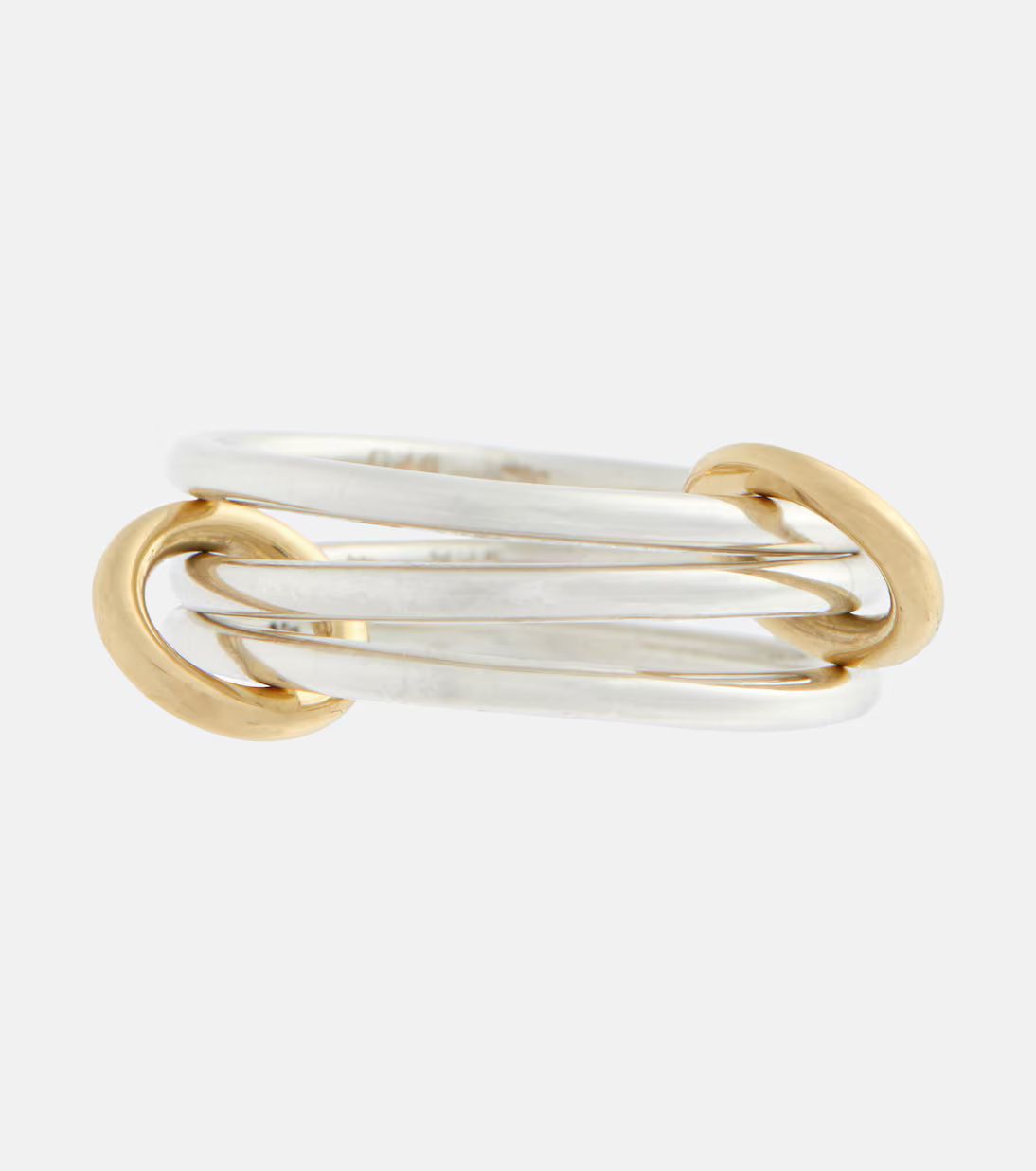 Solarium SG 18kt gold and sterling silver linked rings | Mytheresa (UK)