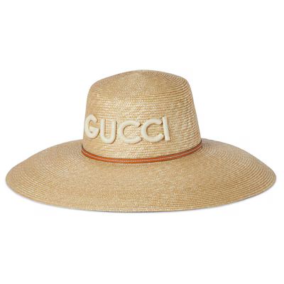 Straw wide-brim hat | Gucci (US)