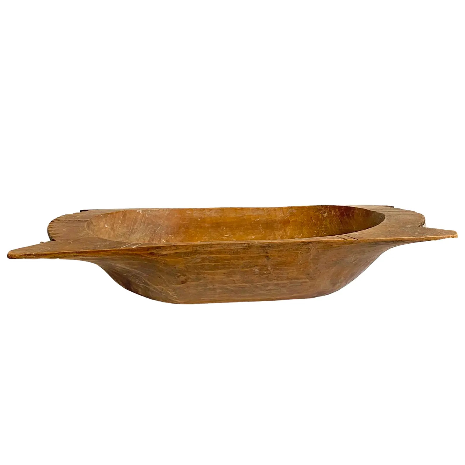 Antique Hand-Hewn Wooden Dough Bowl: Rustic Farmhouse Decor, Hungary c.1900 | Etsy (Global)