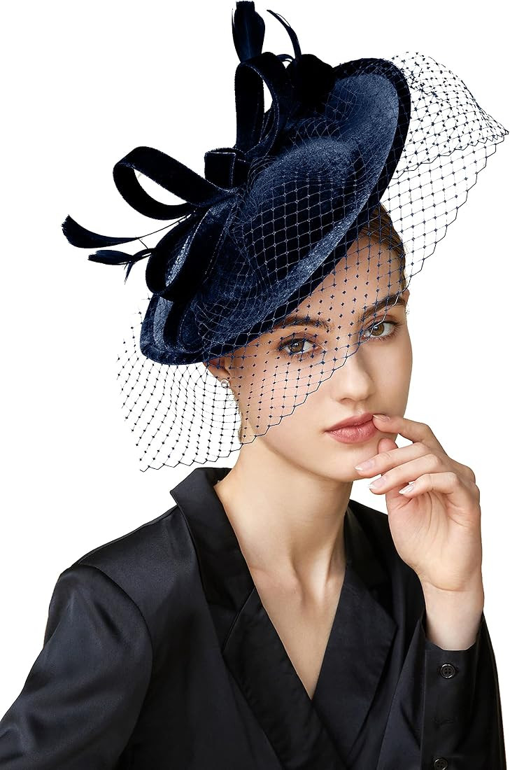 BABEYOND Tea Party Fascinator Hat Kentucky Fascinator Derby Headband Pillbox Hat | Amazon (US)