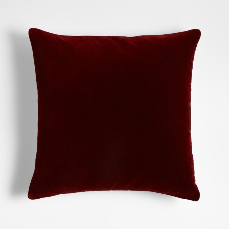 Brick 20"x20" Square Reversible Faux Mohair Linen Decorative Throw Pillow Cover + Reviews | Crate... | Crate & Barrel