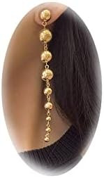 Gold Dangle Earrings Link Round Ball Drop for Women Statement Long Chain Earrings Jewelry Gifts | Amazon (US)
