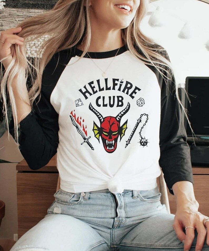 Hellfirebaseball Club Shirt Vintage Stranger Things Shirt - Etsy | Etsy (US)