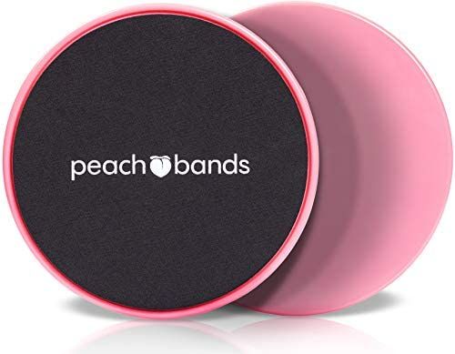Peach Bands Core Sliders Fitness - Dual Sided Exercise Discs for Abs and Core | Amazon (US)