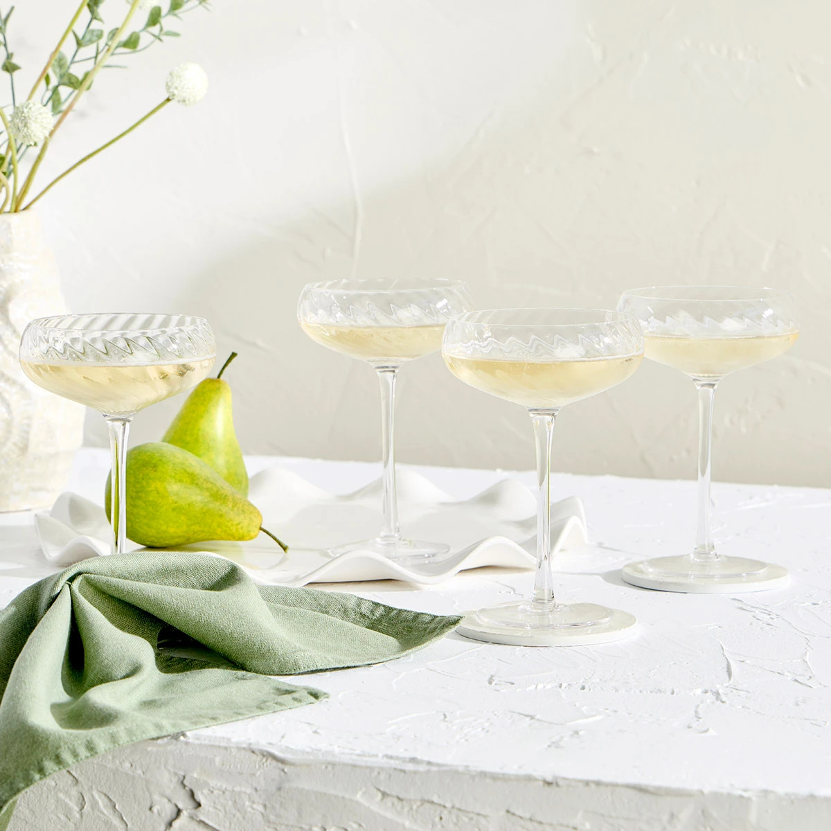 Della Clear Cocktail Coupe 4pk [MUSLDELCCS25A] | Pillow Talk AU