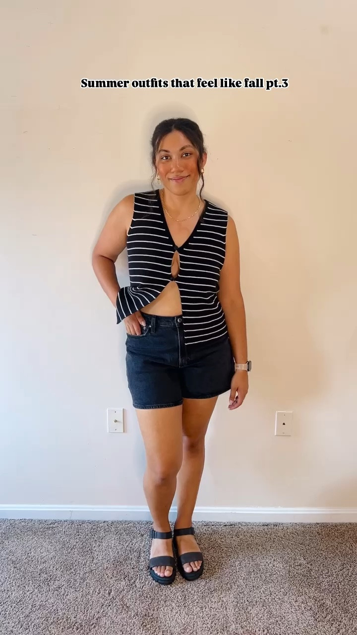 Day 3 of summer to fall outfits ☀️🍂

This sweater vest is the perfect transitional piece! I’m wearing a size M. 

#LTKMidsize #LTKFindsUnder50