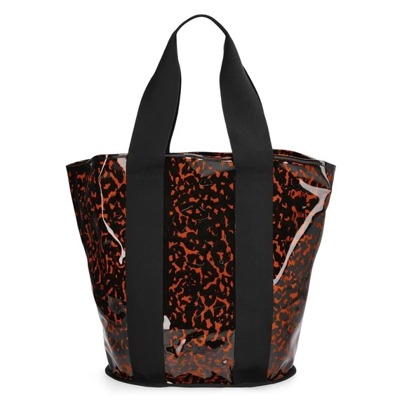 No Boundaries Women's Clear Beach Tote, Leopard | Walmart (US)