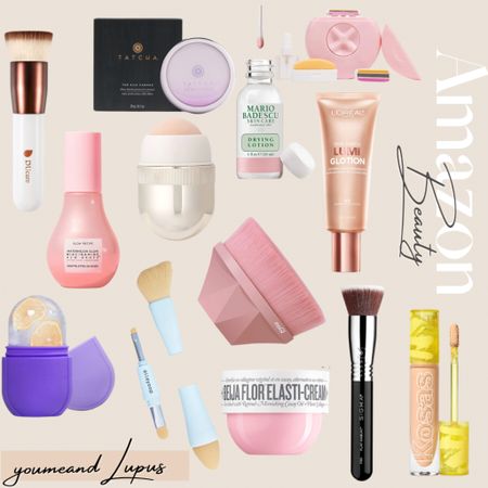 Amazon beauty finds, makeup brushes, lotions, foundation, volcanic face roller, brightening serum, perfecting primer, drying lotion, concealer, foundation stick-bronzer & highlighter, natural glow enhancer, ice face roller, Sigma brushes, YoumeandLupus, valentines gift ideas, self care, travel accessories 

#LTKGiftGuide #LTKbeauty #LTKstyletip