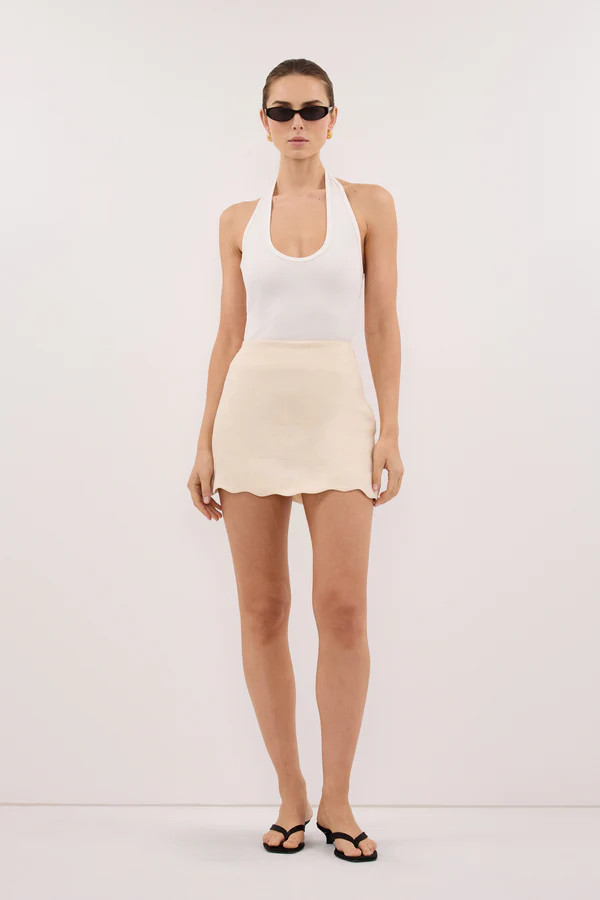 LELA SANDSTONE LINEN SKORT | DISSH