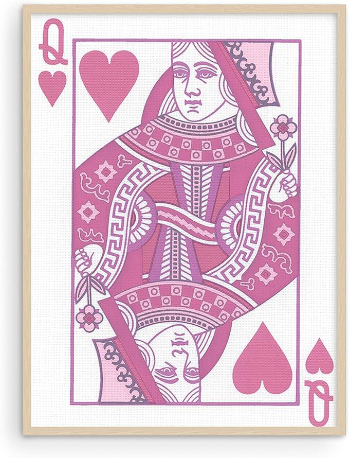 Queen of Hearts Pink Decor - By Haus and Hues | Queen of Hearts Poster Aesthetic Pictures for Wal... | Amazon (US)