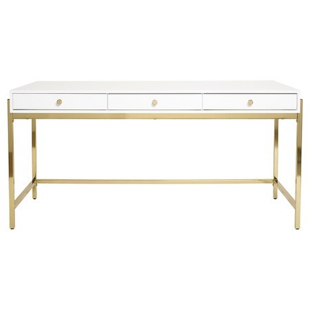 Sugar Paper® Writing Desk - White with Gold Hardware | Target
