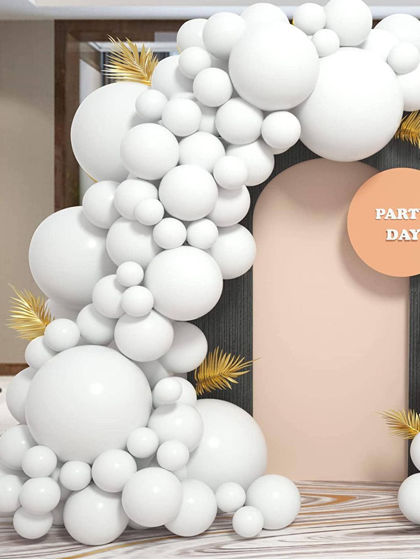 94pcs/set Solid Color Decorative Balloon Garland, White Latex Balloon Arch Kit For Party Decor | SHEIN