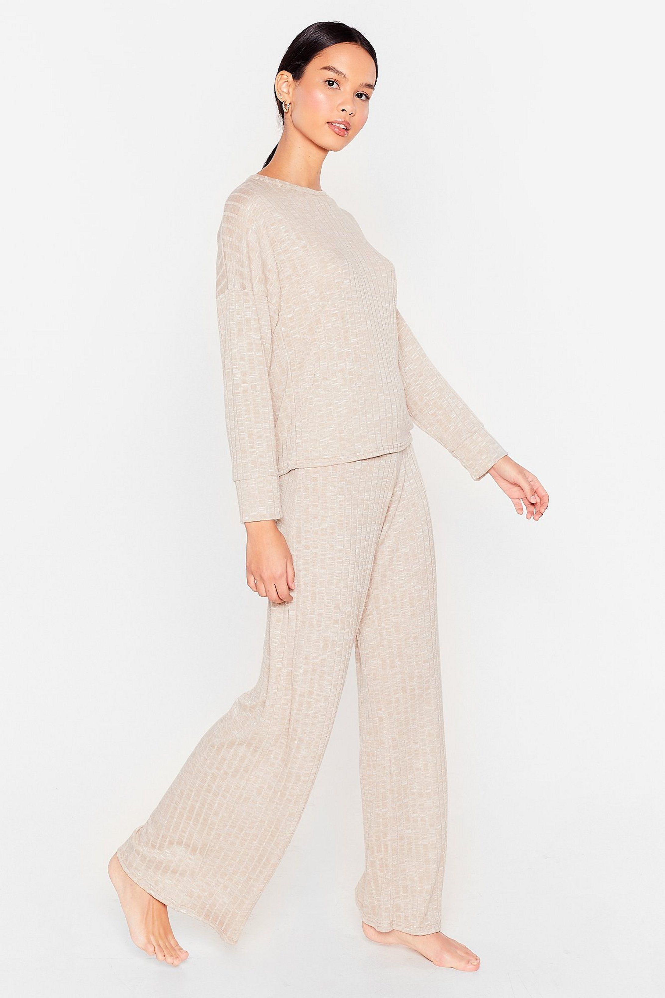 Rib's Been a While Top and Wide-Leg Pants Set | NastyGal (US & CA)