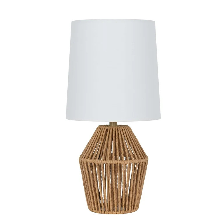 Mainstays 12.75" Rope Mini Lamp, Brown, 5.75 x 6.5 x 6.5" Lamp Shade | Walmart (US)