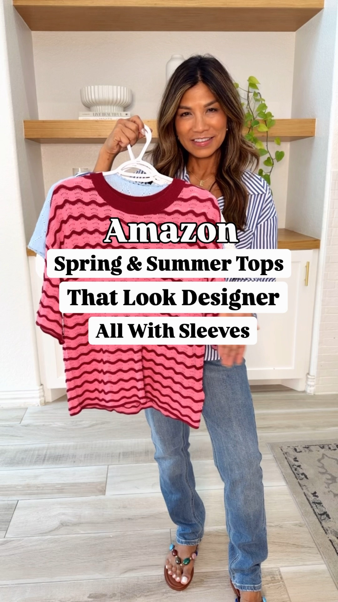 I’m 5’2” 118#ish for reference 
All tops are in small tts.
White jeans in XS tts.
Blue jeans(wide leg) in size 26 x 28 -length options Wash is Frosted Blue.-tts.
Other blue jeans(more slim straight) in size 26x28-tts
Blue trousers in small tts.
Sandals tts.
Sneakers size down. 
Spring outfits, summer outfits, Amazon finds,fashion over 40, over 50 style, midlife fashion, petite fashion,midlife fashion, affordable fashion, fashion over40

#LTKOver40 #LTKPetite #LTKmomlife