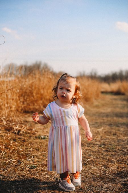 These adorable summer toddler dresses are less than $6, so soft and come in a variety of colors. I love these for playing outside when it’s warm outside and they always clean up well. Also how cute are these baby Nike air max shoes?! 

#LTKbaby #LTKsalealert #LTKfindsunder50