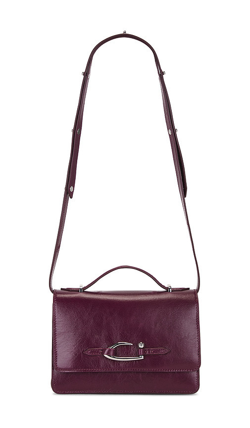 BY FAR Nara Top Handle Bag in Burgundy. | Revolve Clothing (Global)