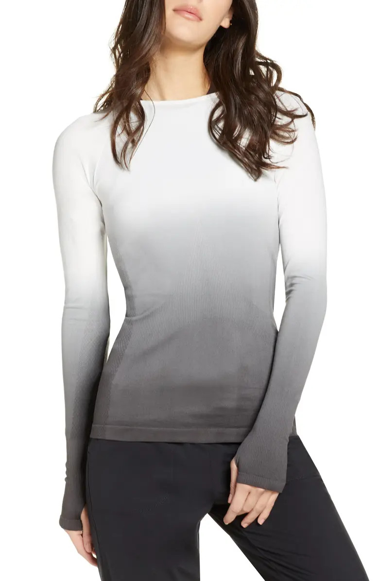 Seamless Dip Dye Long Sleeve Tee | Nordstrom
