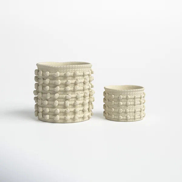 Mosley 2-Piece Cement Pot Planter Set (Set of 2) | Wayfair North America