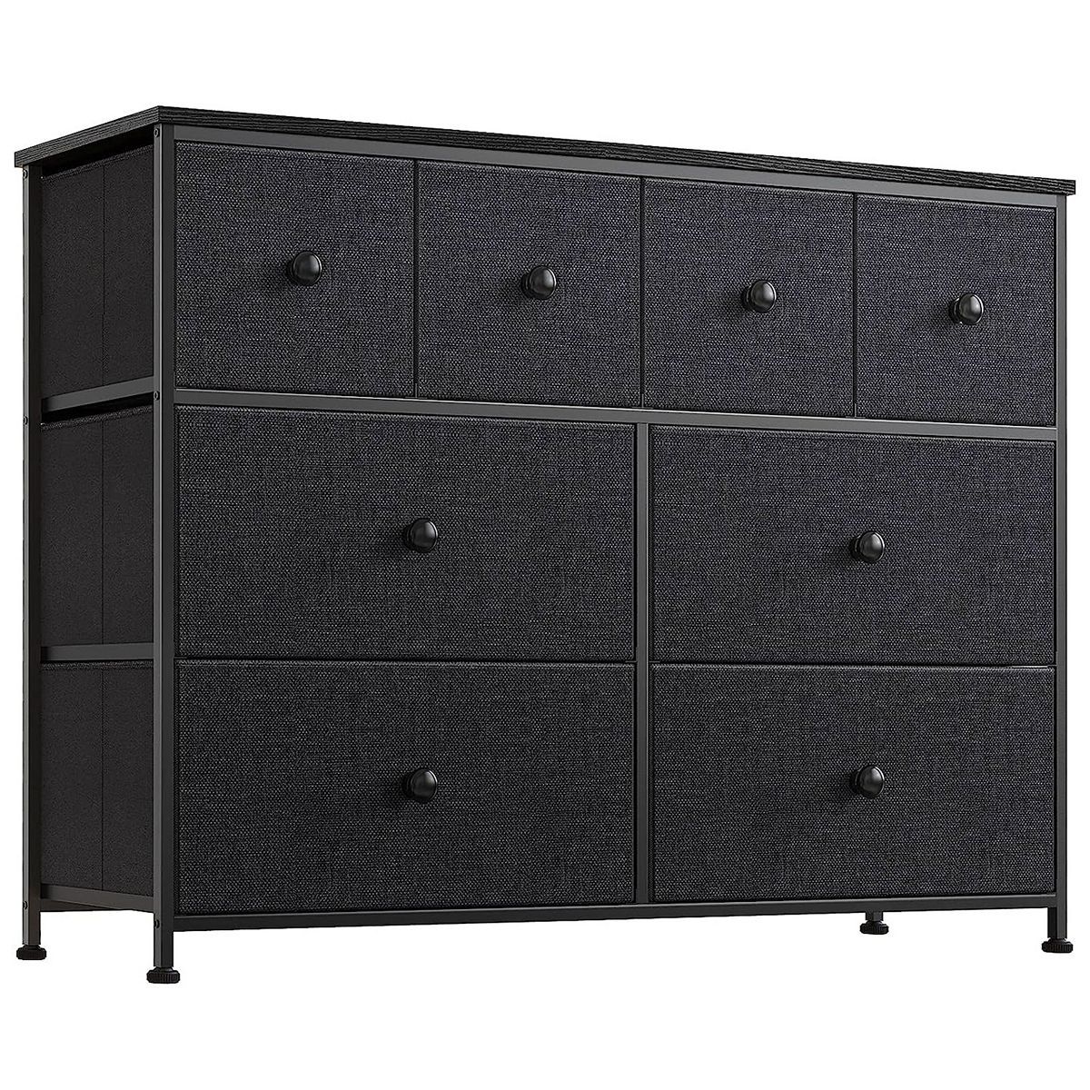 REAHOME 8 Drawer Steel Frame Bedroom Storage Organizer Chest Dresser, Black/Gray | Kohl's