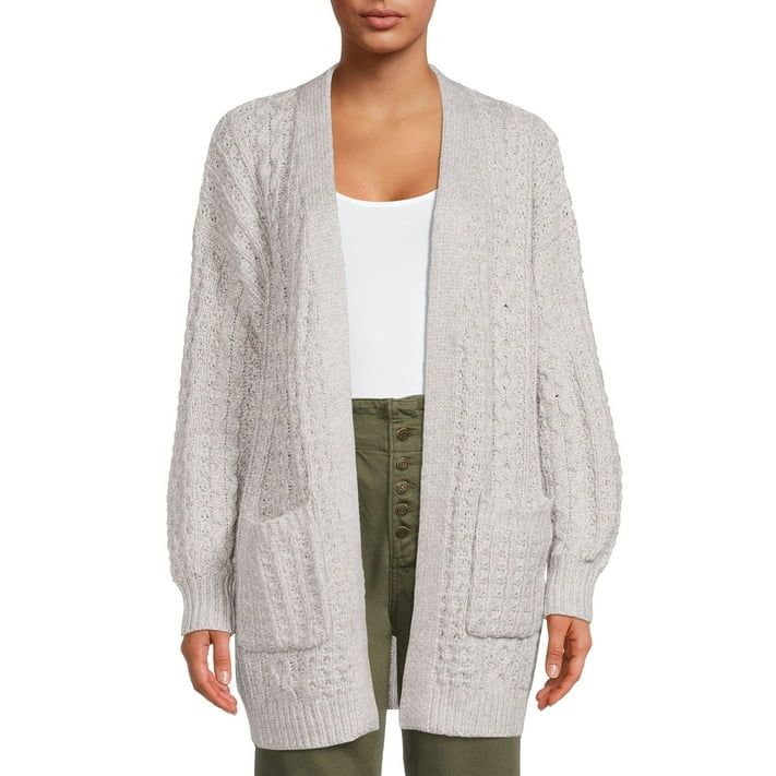 Time and Tru Women's Fashion Cable Cardigan | Walmart (US)