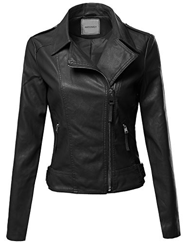 Classic Biker Jacket Various Colors Black Size S | Amazon (US)