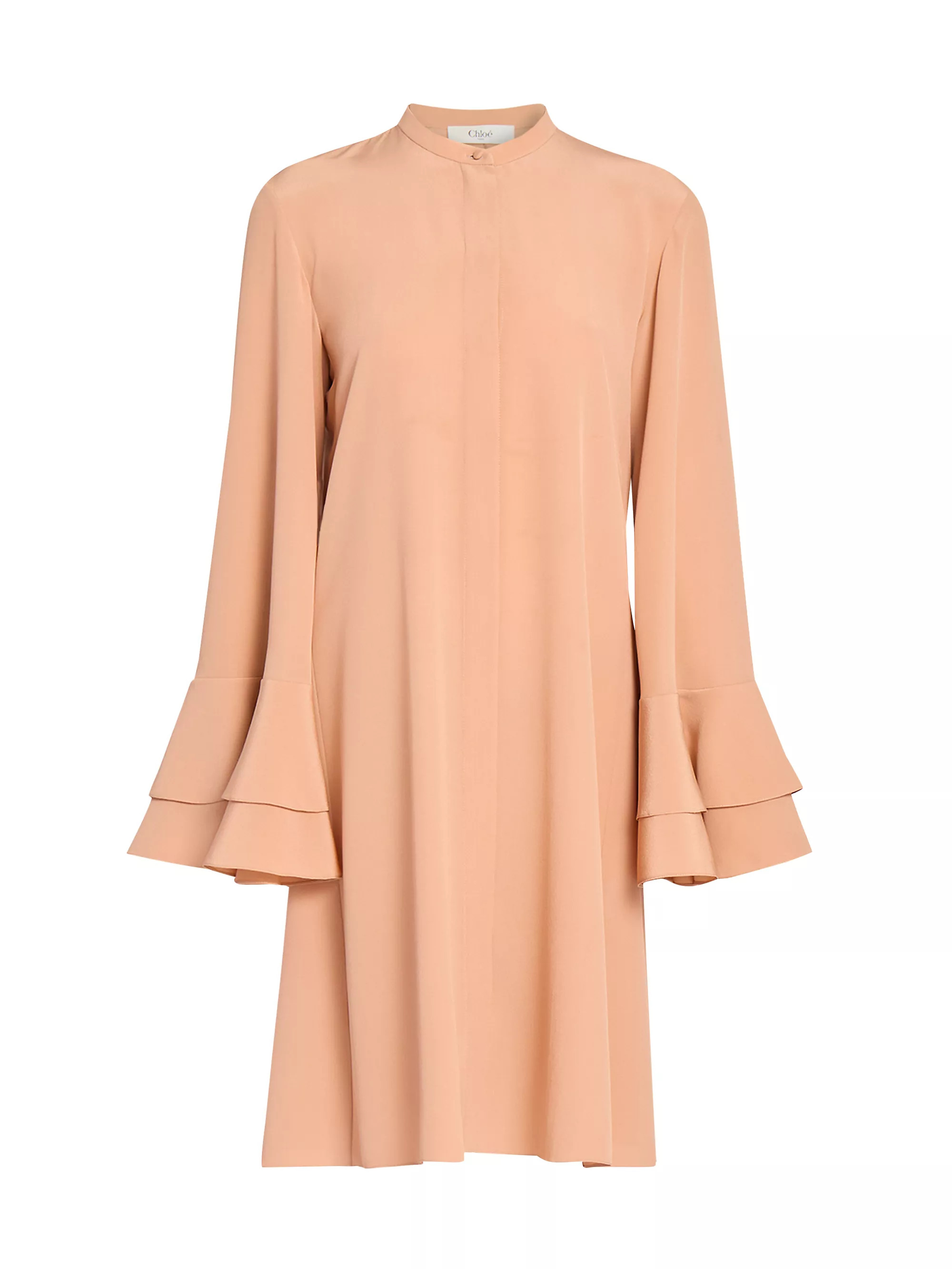 ChloéFlare-Sleeve Silk Minidress | Saks Fifth Avenue