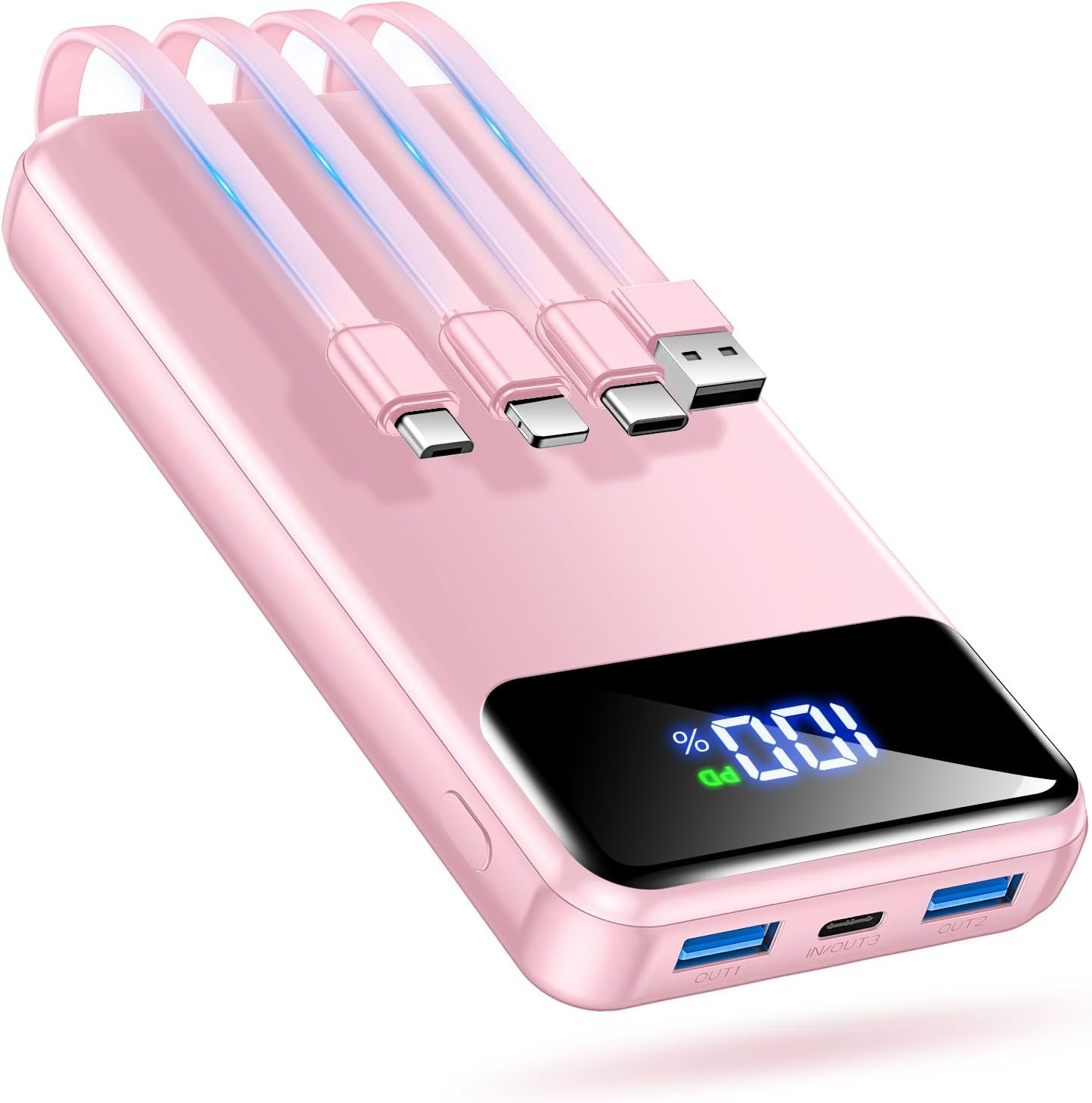 OHOVIV Portable Charger Power Bank 50000mAh,4 Built-in Cables Battery Pack | Amazon (US)
