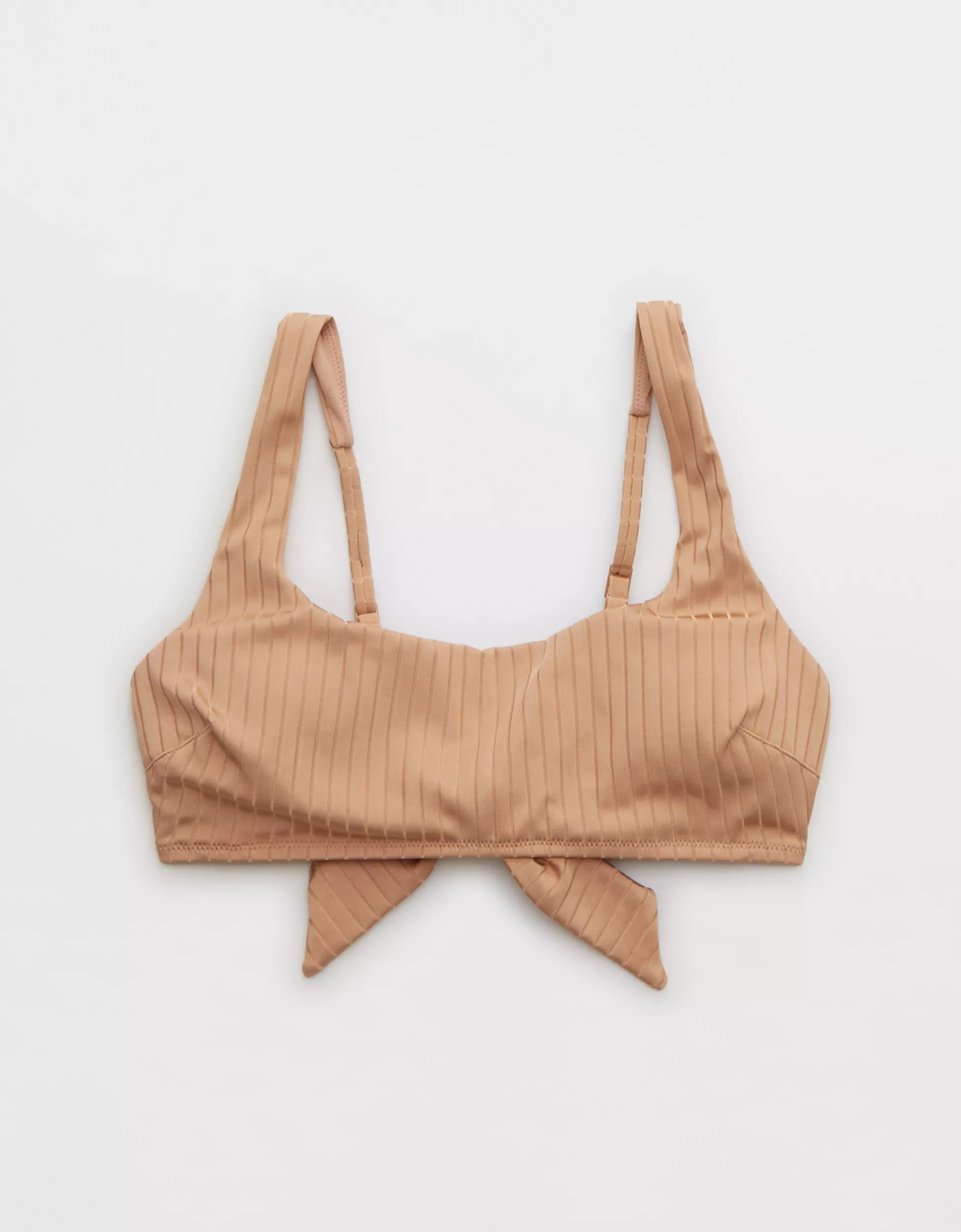 Aerie Ribbed Shine Tie Back Scoop Top | Aerie