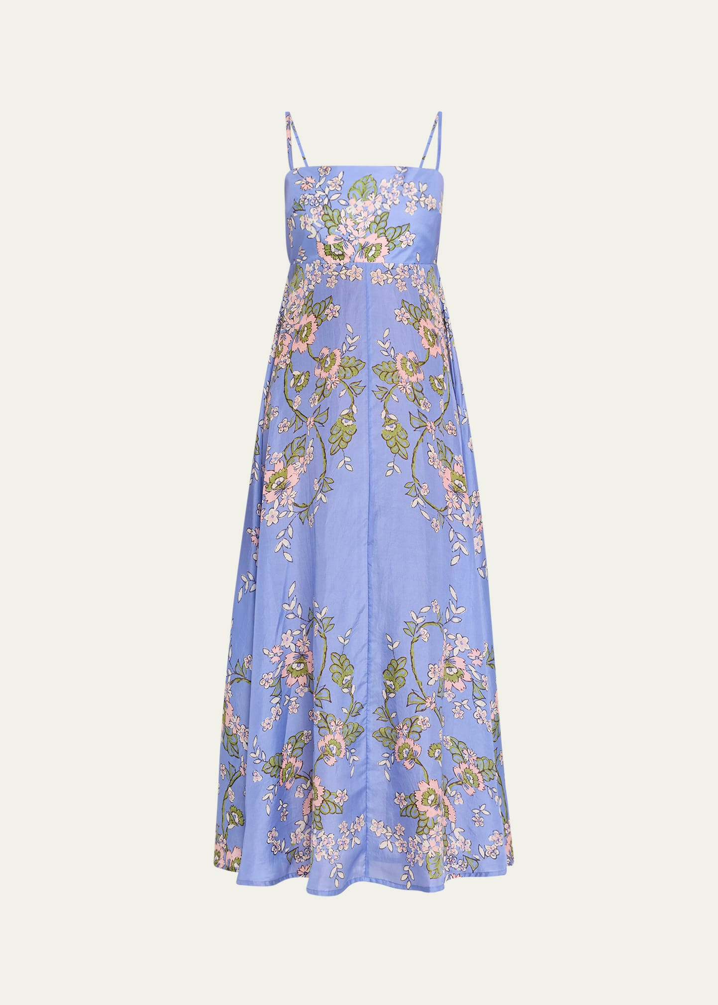 Hannah Artwear Franca Silk Habotai Spaghetti-Strap Midi Dress | Bergdorf Goodman