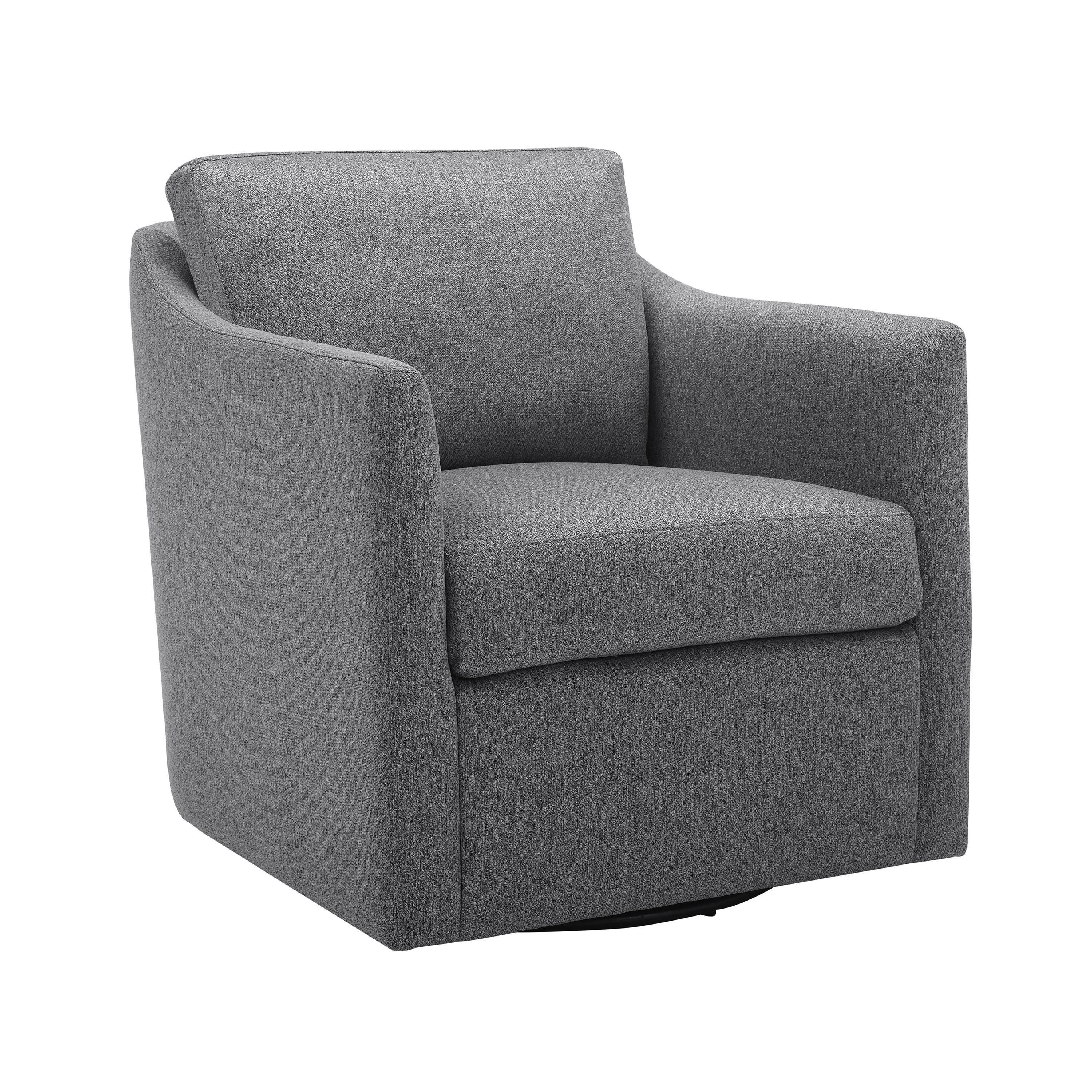 Melvin Gray Slope Arm Swivel Chair | World Market
