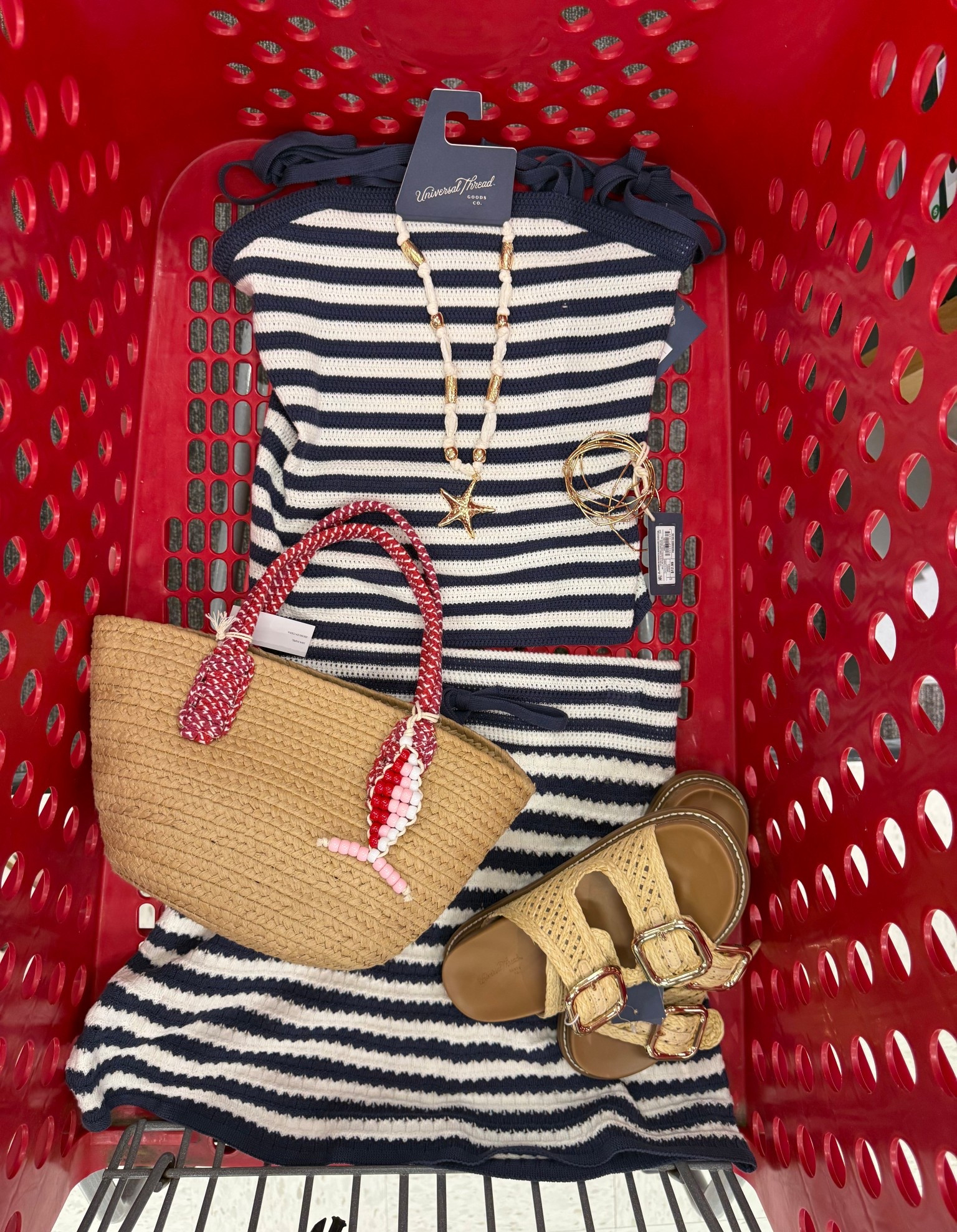 Nautical but nice. 😏🐚 Target’s coastal era is everything rn. Stripe knit set + raffia bag + woven sandals = summer sorted. #twotargetmoms #targetstyle #coastalvibes #targetfinds #summerfashion #nauticalnails

#LTKOver40 #LTKgrwm #LTKTravel