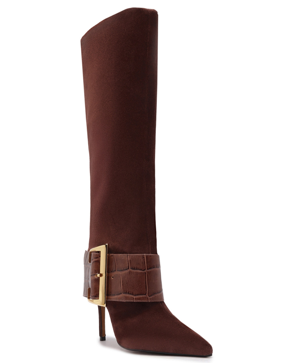Schutz Women's Beatrix Pointed Toe Dress Boots - Root Brown | Macy's
